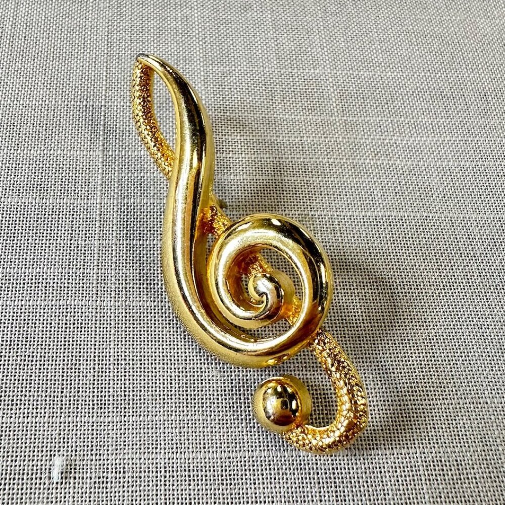 Vintage JJ Gold Tone Music Pins - Picture 2 of 11